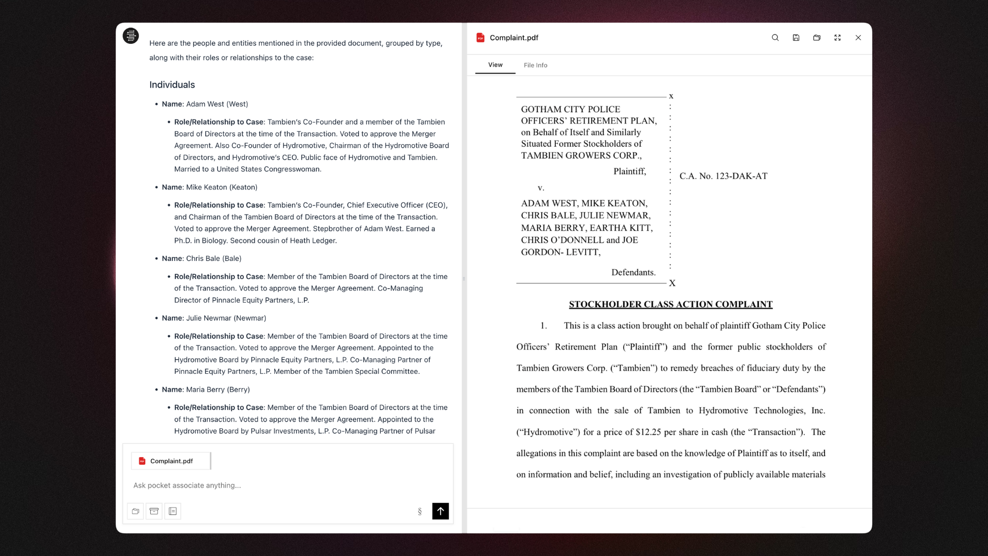 Advocacy Lab interface